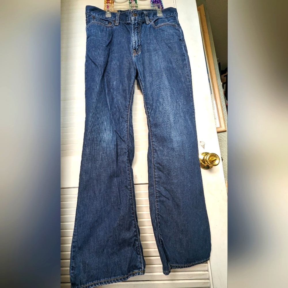 Gap 1969 Straight Jeans Size 30x30 Blue 5-Pocket Whisker Dark Wash Cotton